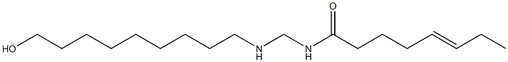 N-[[(9-ヒドロキシノニル)アミノ]メチル]-5-オクテンアミド 化学構造式