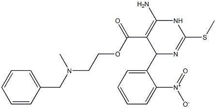 6-Amino-1,4-dihydro-2-methylthio-4-(2-nitrophenyl)pyrimidine-5-carboxylic acid [2-(benzylmethylamino)ethyl] ester