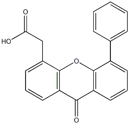 5-Phenyl-9-oxo-9H-xanthene-4-acetic acid Struktur