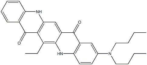 2-(Dibutylamino)-6-ethyl-5,12-dihydroquino[2,3-b]acridine-7,14-dione|