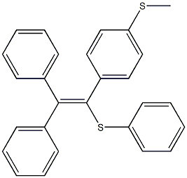 1-(4-Methylthiophenyl)-1-phenylthio-2,2-diphenylethene,,结构式