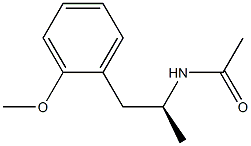 N-[(S)-2-(2-メトキシフェニル)-1-メチルエチル]アセトアミド 化学構造式