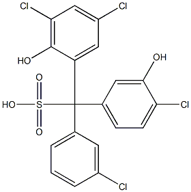  (3-Chlorophenyl)(4-chloro-3-hydroxyphenyl)(3,5-dichloro-2-hydroxyphenyl)methanesulfonic acid