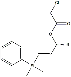 Chloroacetic acid [(R,E)-1-(phenyldimethylsilyl)-1-buten-3-yl] ester,,结构式