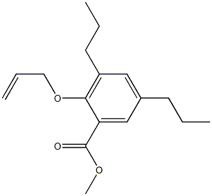 2-(Allyloxy)-3,5-dipropylbenzoic acid methyl ester,,结构式