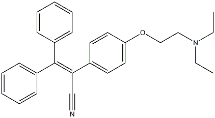 2-[4-(2-Diethylaminoethoxy)phenyl]-3,3-diphenylacrylonitrile,,结构式