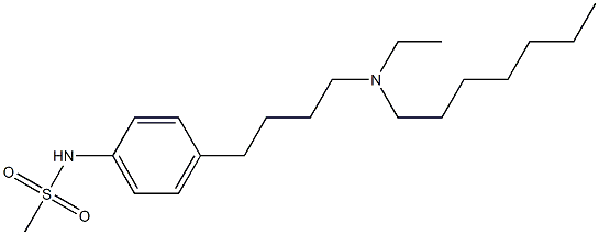 N-Ethyl-N-heptyl-4-(4-methylsulfonylaminophenyl)butan-1-amine 结构式