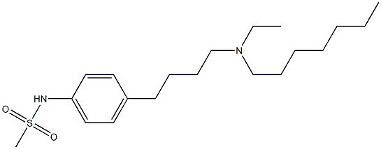 N-Ethyl-N-heptyl-4-(4-methylsulfonylaminophenyl)butan-1-amine,,结构式