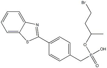 4-(2-Benzothiazolyl)phenylmethylphosphonic acid 2-bromoethylethyl ester Struktur