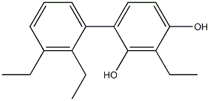 2-Ethyl-4-(2,3-diethylphenyl)benzene-1,3-diol Structure