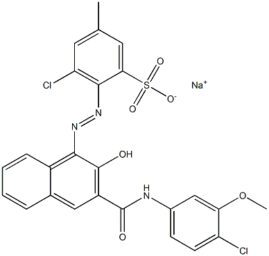  3-Chloro-5-methyl-2-[[3-[[(4-chloro-3-methoxyphenyl)amino]carbonyl]-2-hydroxy-1-naphtyl]azo]benzenesulfonic acid sodium salt