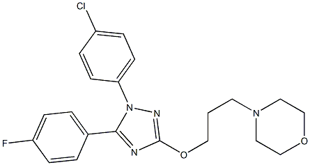 1-(4-Chlorophenyl)-5-(4-fluorophenyl)-3-(3-morpholinopropoxy)-1H-1,2,4-triazole,,结构式
