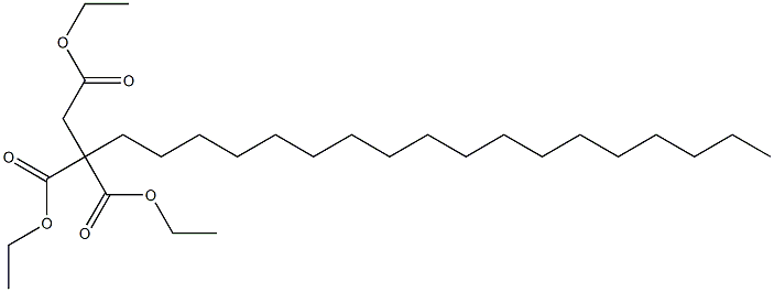 3,3-ビス(エトキシカルボニル)ヘニコサン酸エチル 化学構造式
