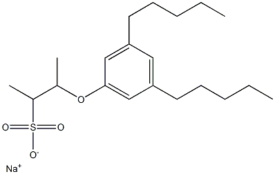 3-(3,5-Dipentylphenoxy)butane-2-sulfonic acid sodium salt Structure