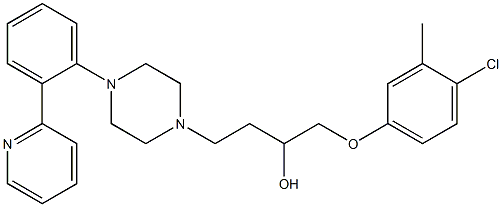 1-(4-Chloro-3-methylphenoxy)-4-[4-[2-(2-pyridinyl)phenyl]-1-piperazinyl]-2-butanol