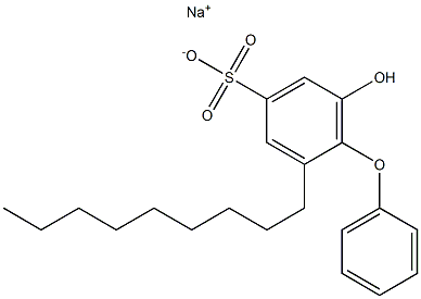 6-Hydroxy-2-nonyl[oxybisbenzene]-4-sulfonic acid sodium salt Struktur
