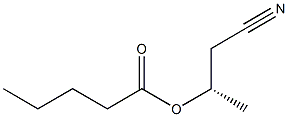 吉草酸(S)-1-(シアノメチル)エチル 化学構造式