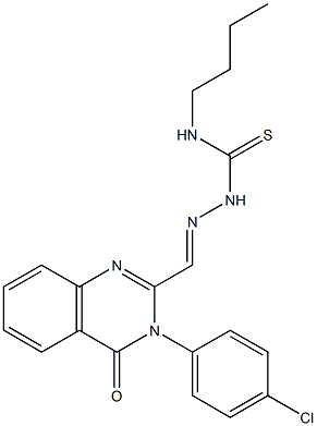 3-(4-Chlorophenyl)-2-[[[butylamino]thiocarbonylamino]iminomethyl]quinazolin-4(3H)-one|