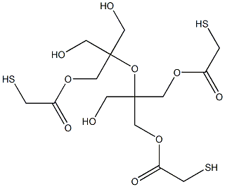 Mercaptoacetic acid 3-hydroxy-2-hydroxymethyl-2-[2-hydroxy-1,1-bis[(mercaptoacetoxy)methyl]ethoxy]propyl ester Struktur