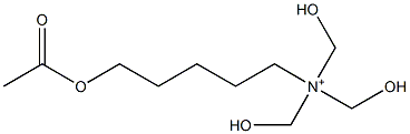 5-Acetyloxy-N,N,N-tris(hydroxymethyl)-1-pentanaminium Struktur