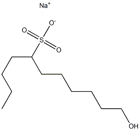 11-Hydroxyundecane-5-sulfonic acid sodium salt Struktur