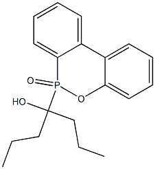 6-(1-ヒドロキシ-1-プロピルブチル)-6H-ジベンゾ[c,e][1,2]オキサホスホリン6-オキシド 化学構造式