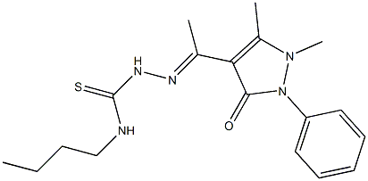  1,5-Dimethyl-2-phenyl-4-[1-[2-[[butylamino]thiocarbonyl]hydrazono]ethyl]-1H-pyrazole-3(2H)-one