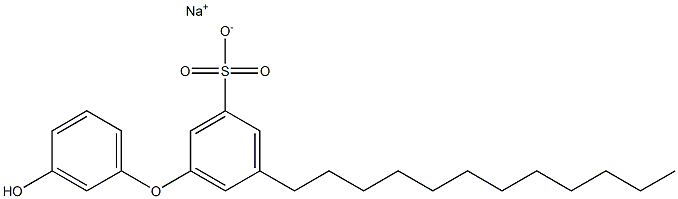 3'-ヒドロキシ-5'-ドデシル[オキシビスベンゼン]-3-スルホン酸ナトリウム 化学構造式