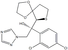 (1R)-1-(2,4-Dichlorophenyl)-1-[(6S)-1,4-dioxa-7-thiaspiro[4.4]nonan-6-yl]-2-(1H-1,2,4-triazol-1-yl)ethanol,,结构式