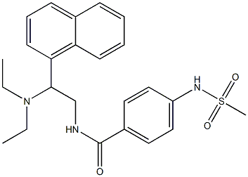 N-[2-(1-Naphtyl)-2-(diethylamino)ethyl]-4-[(methylsulfonyl)amino]benzamide,,结构式