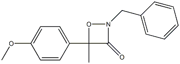 2-Benzyl-4-methyl-4-(4-methoxyphenyl)-1,2-oxazetidin-3-one,,结构式