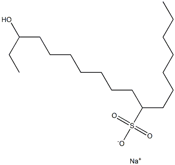 16-Hydroxyoctadecane-8-sulfonic acid sodium salt Struktur