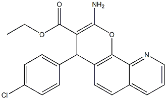 2-Amino-4-(4-chlorophenyl)-4H-pyrano[3,2-h]quinoline-3-carboxylic acid ethyl ester