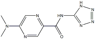 5-ジメチルアミノ-N-(1H-テトラゾール-5-イル)ピラジン-2-カルボアミド 化学構造式