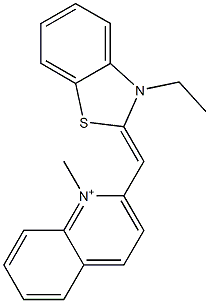 2-[[3-Ethylbenzothiazol-2(3H)-ylidene]methyl]-1-methylquinolinium