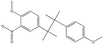 2,3-ジメチル-2-(4-メトキシフェニル)-3-(4-メトキシ-3-ニトロフェニル)ブタン 化学構造式