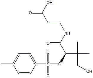 (+)-3-[[(R)-2-(p-Methylphenylsulfonyloxy)-4-hydroxy-3,3-dimethyl-1-oxobutyl]amino]propanoic acid Struktur