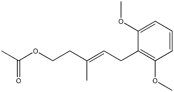 5-Acetoxy-1-(2,6-dimethoxyphenyl)-3-methyl-2-pentene 结构式