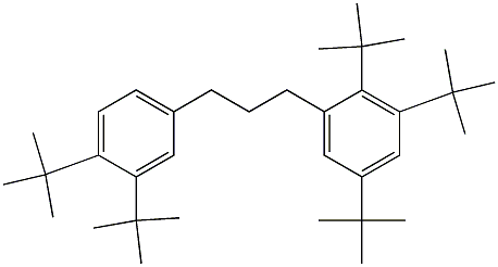 1-(2,3,5-Tri-tert-butylphenyl)-3-(3,4-di-tert-butylphenyl)propane,,结构式