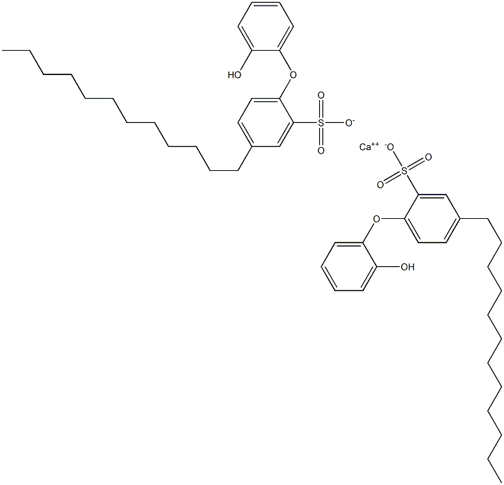 Bis(2'-hydroxy-4-dodecyl[oxybisbenzene]-2-sulfonic acid)calcium salt Structure