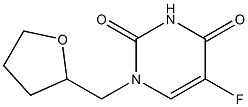 1-(テトラヒドロフラン-2-イルメチル)-5-フルオロウラシル 化学構造式