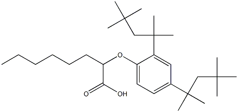 2-[2,4-Bis(1,1,3,3-tetramethylbutyl)phenoxy]octanoic acid Structure