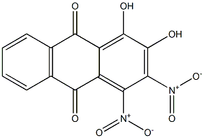 1,2-Dihydroxy-3,4-dinitroanthraquinone Struktur