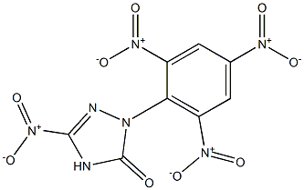 2-(2,4,6-Trinitrophenyl)-5-nitro-3H-1,2,4-triazol-3(4H)-one 结构式