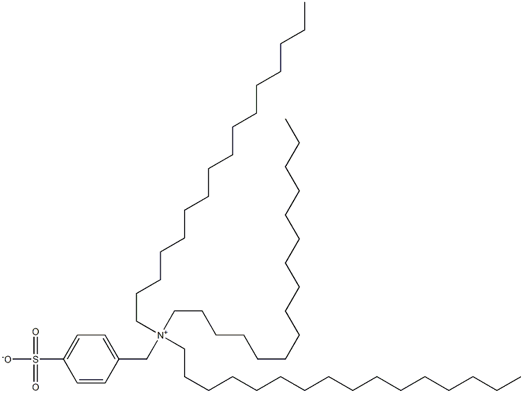 N,N,N-Trishexadecyl-4-sulfonatobenzenemethanaminium 结构式