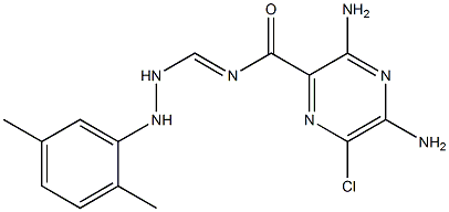 6-Chloro-2-[[(2,5-dimethylphenylamino)aminomethylene]carbamoyl]pyrazine-3,5-diamine 结构式