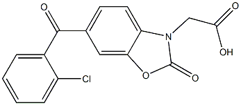 6-(2-Chlorobenzoyl)-2-oxo-3(2H)-benzoxazoleacetic acid Structure