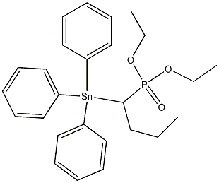 1-(Triphenylstannyl)butylphosphonic acid diethyl ester