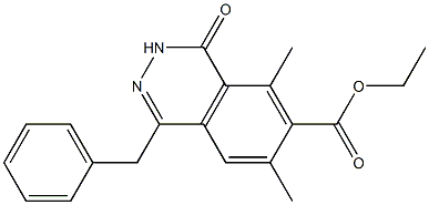 1-Benzyl-3,4-dihydro-4-oxo-5,7-dimethylphthalazine-6-carboxylic acid ethyl ester,,结构式