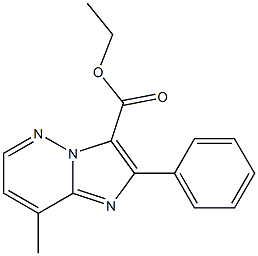 8-Methyl-2-phenylimidazo[1,2-b]pyridazine-3-carboxylic acid ethyl ester 结构式